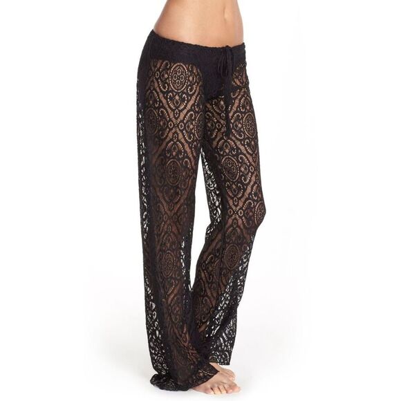 BECCA Other - Becca Amore Lace Swim Cover Up Pants | Black in Small